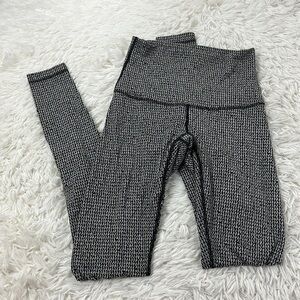 Lululemon Wunder Under Pant (Hi-Rise) Teeny Tooth White Black